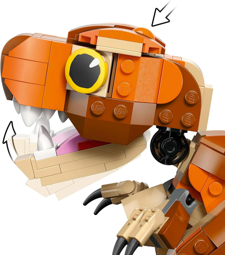 LEGO Jurassic World Little Eatie: T.Rex, jucărie de construcție pentru băieți și fete de la 7 ani, set de construcție cu dinozaur, cadou pentru copii, model cu gură, cap și coadă mobile 76967