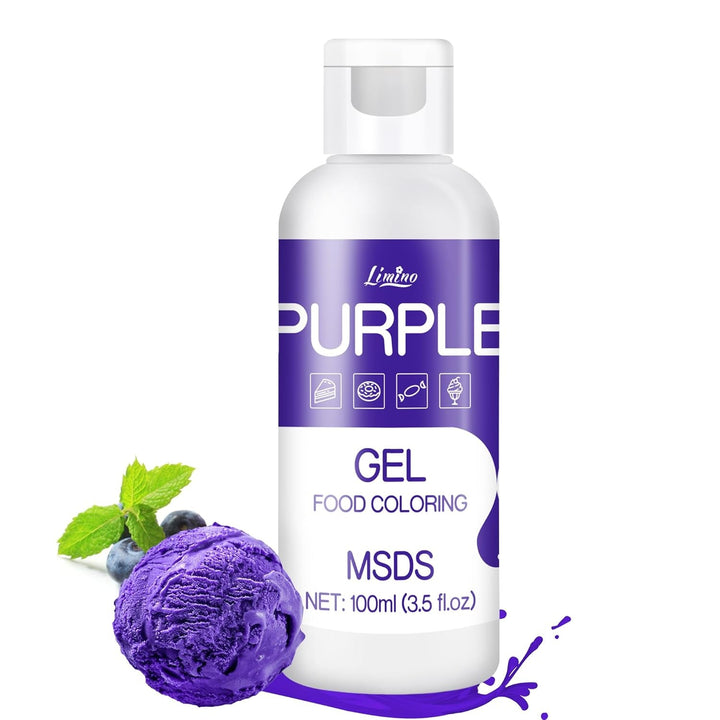 Lebensmittelfarbe Gel - 100Ml Gel Lebensmittel Farben Für Kuchen, Backen, Kekse, Macaron - Zuckerfrei Konzentrierte Farbe Food Coloring Für Tortendeko, Getränken, Osterei, DIY Slime (Weiß)
