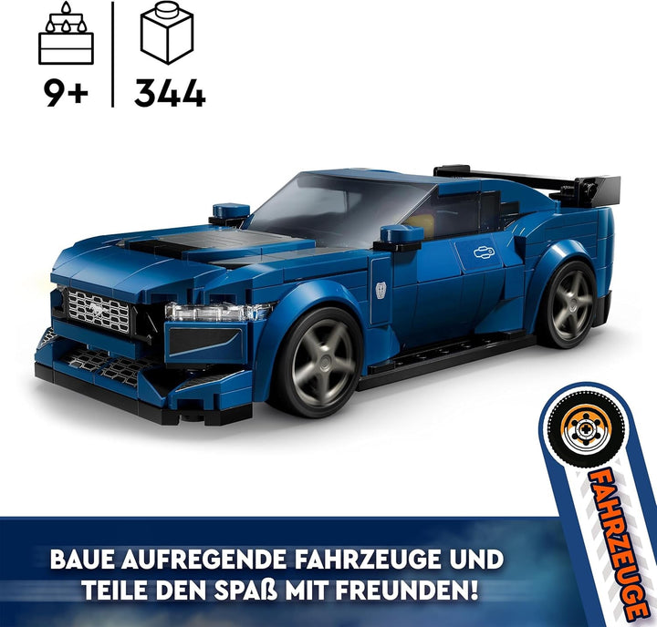 LEGO Speed Champions Ford Mustang Dark Horse Sports Car, jucărie auto cu minifigurine de construit, jucat și expus pentru copii, cadou pentru băieți, fete și fani auto de la 9 ani 76920