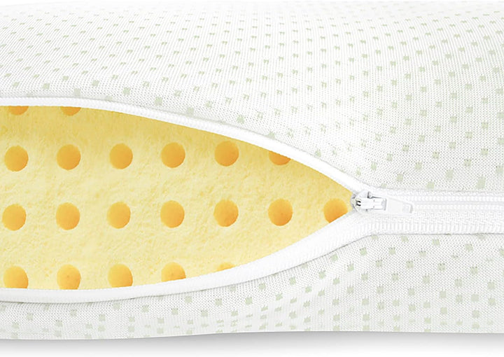 Mister Sandman Pernă ergonomică 40X80, pernă pentru gât cu față de pernă Aloe Vera, pernă Visco perfect potrivită pentru cei care dorm abdominal, cei care dorm pe spate și cei care dorm lateral, pernă cu spumă de memorie
