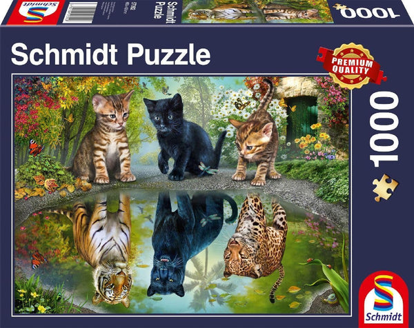 Schmidt Spiele 57392 Dream Big, pisici, puzzle jigsaw 1000 piese