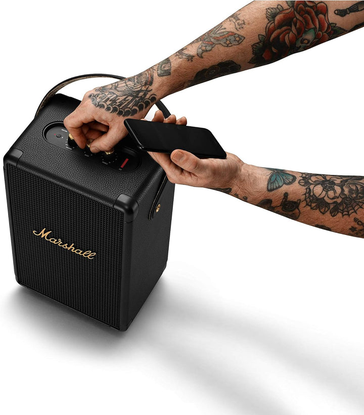 Marshall Tufton În aer liber portabil Bluetooth Party Speaker, IPX2 rezistent la apă - negru și alamă