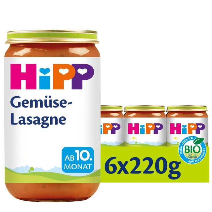 Hipp Pasta Bambini - Lasagna cu legume, pachet de 6 (6 X 220 g)