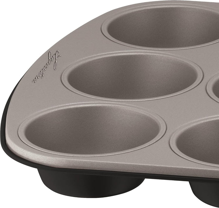 Gustosa Backform 12 Muffin Aus Stahl, Antihaftbeschichtet, Für Backofen, Schwarz, 38 X 27 Cm