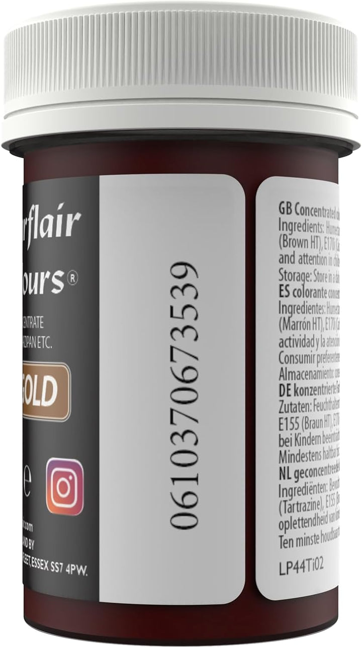 Sugarflair Lebensmittelfarbe Pasta Pastel Honey Gold, Pasta Lebensmittel Farbe Für Fondant Und Marzipan, Spectral Concentrated Paste Colours - 25G