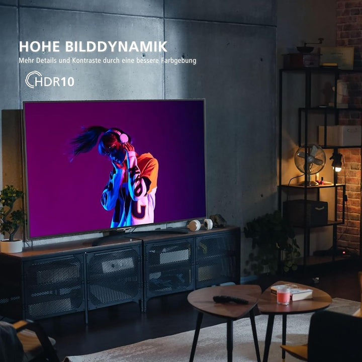 JVC Fernseher 32 Zoll Smart TV VIDAA LT-32VDF5455 Full HD Fernseher, HDR TV Mit Integriertem Triple-Tuner, LED TV Schwarz