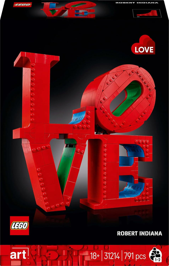 LEGO Art Love, set de construcție pentru adulți, decorațiuni pentru casă, cadou de Ziua Îndrăgostiților și Ziua Mamei, cadou pentru femei și bărbați, activitate creativă pentru iubitorii de artă și design 31214