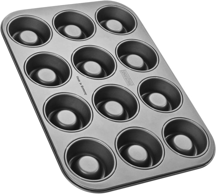 Zenker Cup-Cake-Backblech 12Er Set – Premium Antihaftbeschichtung, Für Perfekte Cupcakes, 385X265X30Mm, Hitzebeständig Bis 230°C