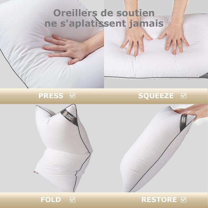 Pernă Bedstory, 50 X 70 Cm, 2 bucăți, Rezistent la mușcături, Respiră transpirația, Hipoalergenic, Umplutură: 100% fibră de poliester, Ultra-confort și confort moale și suport excelent