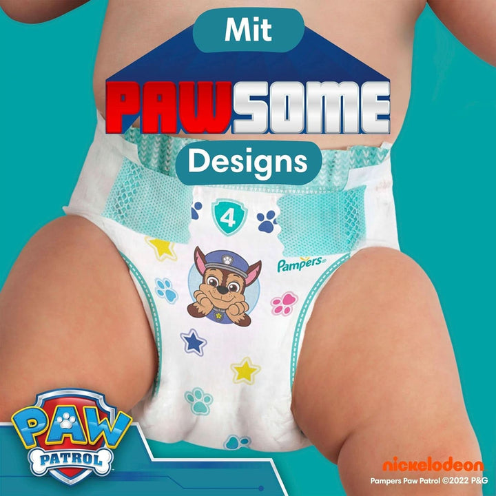 Pampers Paw Patrol (Baby-Dry), scutece mărimea 6 (13Kg-18Kg), ediție limitată, 164 de scutece, protecție completă împotriva scurgerilor până la 12H