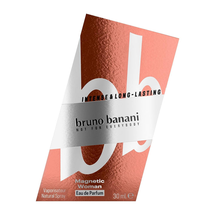 Bruno Banani Magnetic Woman Eau De Parfum, Parfum Captivant pentru Femei, Parfum Gurmand Chihlimbar cu Formulă Vegană, Extra Durată, 30 ml