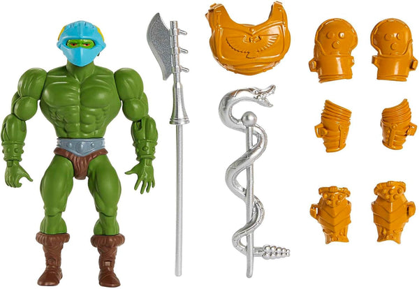 MASTERS of the UNIVERSE Action Figures - Colecție cu He-Man și Skeletor, 14 cm, 16 articulații, ambalaj retro, broșură mini-comic, pentru colecționari și copii de la 6 ani, HKM77
