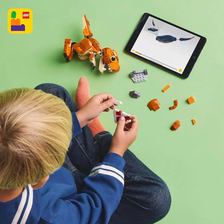 LEGO Jurassic World Little Eatie: T.Rex, jucărie de construcție pentru băieți și fete de la 7 ani, set de construcție cu dinozaur, cadou pentru copii, model cu gură, cap și coadă mobile 76967