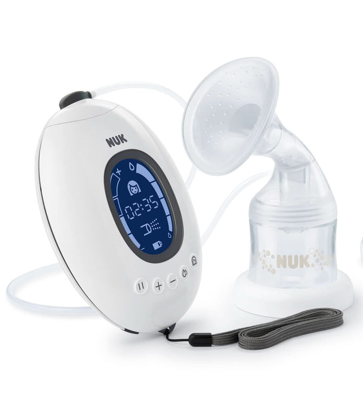 NUK Nature Sense Elektrische Doppelmilchpumpe | Mit Akku, Lcd-Display 2X 150 Ml Muttermilchbehälter