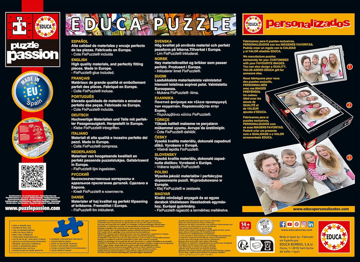 Educa - Puzzle 1000 piese pentru adulti | Harta veche a lumii, puzzle 1000 piese pentru adulti si copii de la 14 ani, harta (15159)