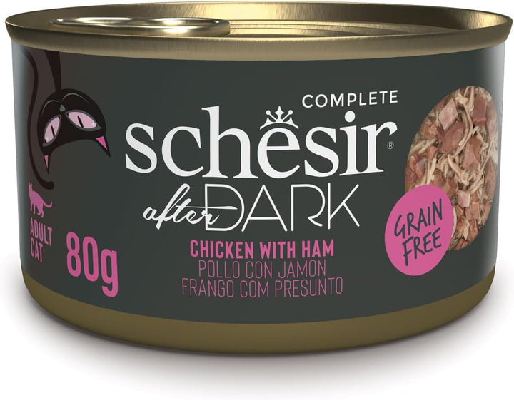after Dark, File de pui cu carne de vită în bulion, hrană umedă completă pentru pisici (12 Pula X 80 G)