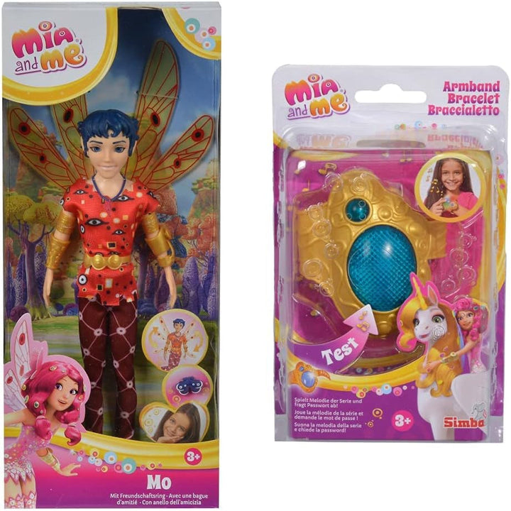 Simba 109480091 - Mia an Me Dressing Doll Mo, Elf cu aripi și picioare mobile, accesorii 6X și inel de prietenie, 24.5Cm, de la 3 ani [Exclusiv pe Amazon]