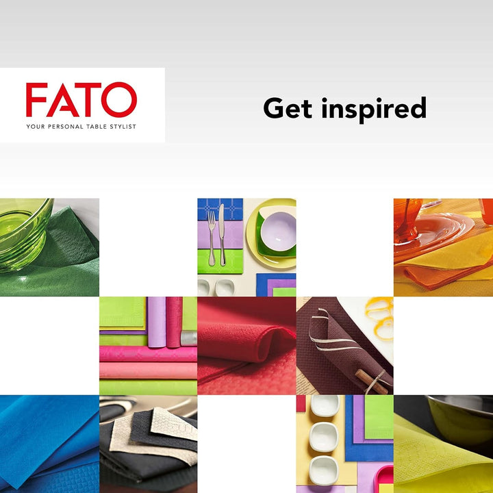 Fato - Șervețele de hârtie de unică folosință, Ideale pentru prânzuri informale și bufete, Pachet de 40 de șervețele, Dimensiune 38X38, Pliate 4 ori, 2 straturi, Culoare Bordeaux, 100% hârtie din celuloză pură, FSC