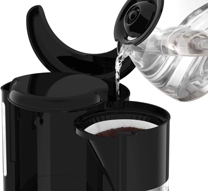 Cafetieră cu filtru Moulinex Programabilă 24H, Design vintage, Capacitate 1.25 L, 10 până la 15 cești, Suport filtru pivotant, Funcție de menținere la cald 30 min, Ulcior din sticlă, Sun FG380B10
