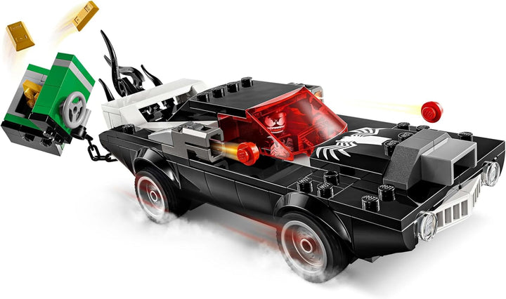 LEGO Marvel Spider-Man Mech Vs. Venom Muscle Car - Mașină de jucărie cu 3 minifigurine de supereroi - Model de mașină cu trăgători - Cadou pentru băieți și fete cu vârsta de 7+ 76309