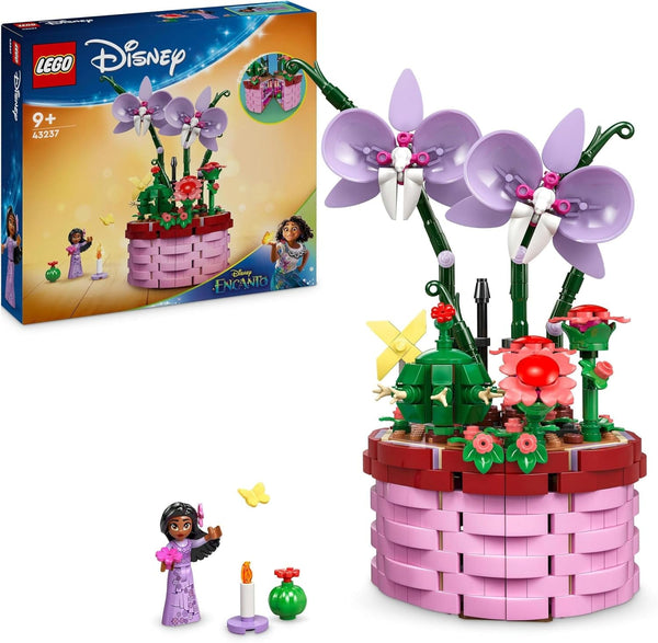 LEGO Ç€ Disney Encanto Ghiveciul de flori al Isabelei, set pentru copii cu orhidee de jucărie construibilă, set de construcție decorativ cu mini păpușă a unui personaj din film, idee de cadou pentru fete și băieți de la 9 ani 43237