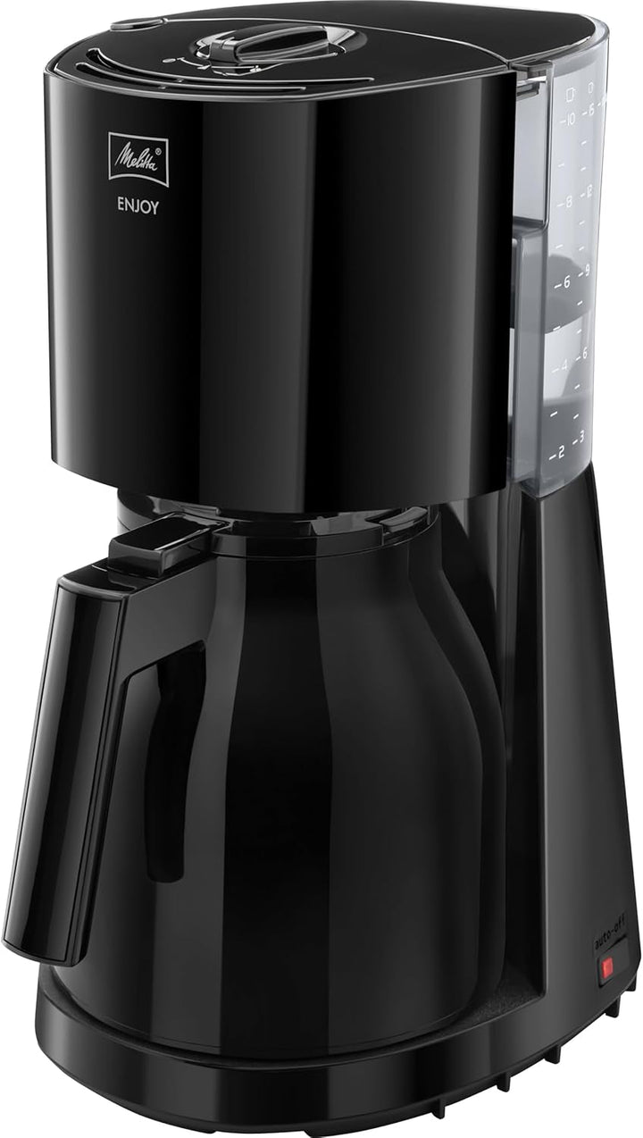 Melitta Enjoy - Cafetieră cu filtru - Cu cană termo - Stop picurare - 8 cești - Alb (1017-05)