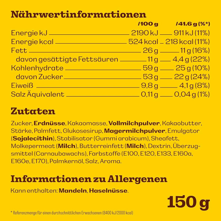 M&M'S | Peanut | Schokolinsen Mit Erdnusskern | Schokolade Geschenk | Eine Packung (1 X 150G)