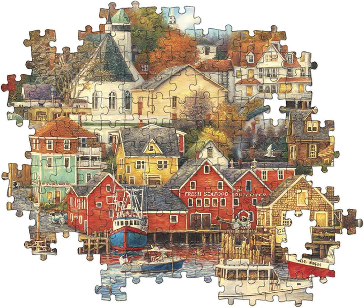 Clementoni - 31685 Collection Puzzle - Good Times Harbor - Puzzle 1500 piese de la 14 ani, puzzle pentru adulti cu obiecte ascunse, joc de indemanare pentru intreaga familie, mediu