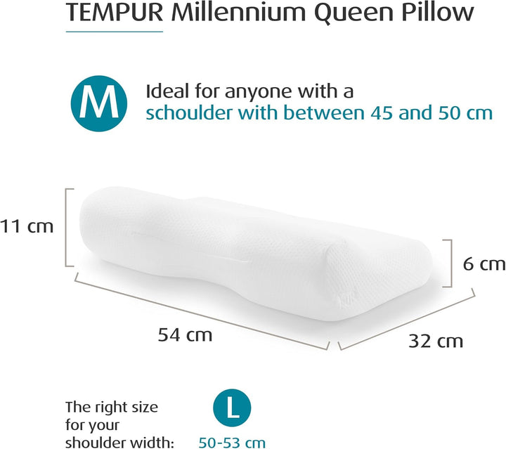 Pernă cu suport pentru gât Tempur Millennium Queen, M