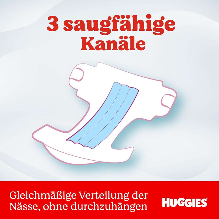 Huggies Ultra Comfort Babywindeln, Größe 3 (4-9 Kg), 168 Stück