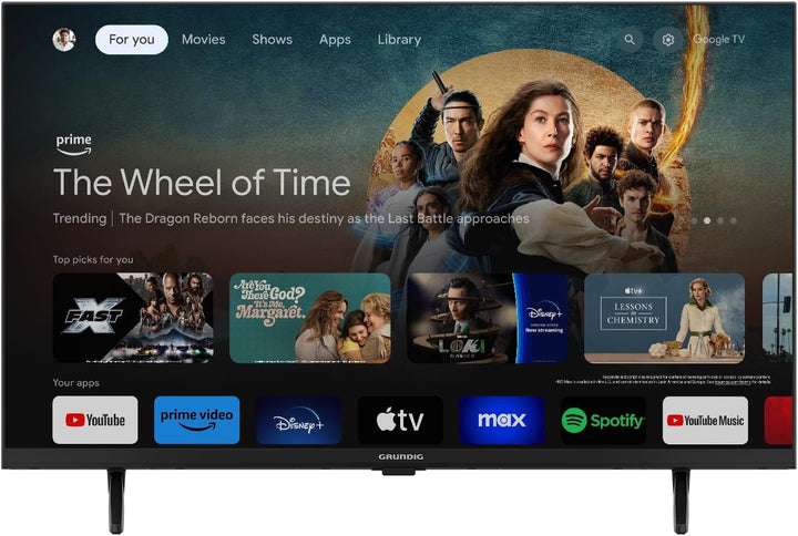 Grundig 40 VOE 64 Fernseher 40 Zoll (100 Cm) LED TV, Google TV, Full HD, Dolby Digital, Magic Fidelity, Chromecast Built-In, Bluetooth, Smart TV, Sprachsteuerung, Schwarz
