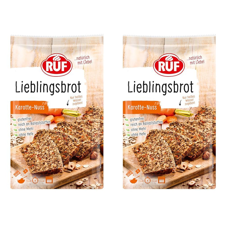 RUF Lieblingsbrot Protein, Brot-Backmischung, Brotmischung, Brotteig-Mischung, Proteinreiches Brot, Glutenfrei, Ohne Mehl & Hefe, 1 X 500G