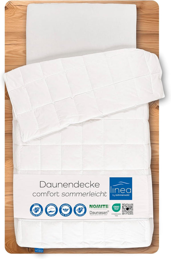 Plapumă confort, (90 puf / 10 pene), alb, 155 X 220 Cm
