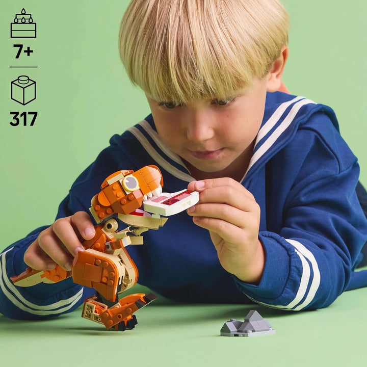 LEGO Jurassic World Little Eatie: T.Rex, jucărie de construcție pentru băieți și fete de la 7 ani, set de construcție cu dinozaur, cadou pentru copii, model cu gură, cap și coadă mobile 76967