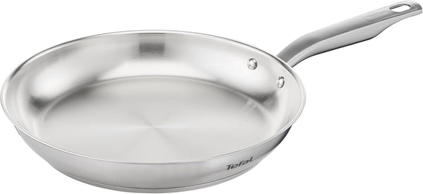 TEFAL VIRTUOSO Bratpfanne 28 Cm, Edelstahlpfanne Unbeschichtet, Pfanne Induktion, Langlebig, Hochwertige Edelstahlgriffe, Leichte Reinigung, Für Alle Herdarten Geeignet, E49206