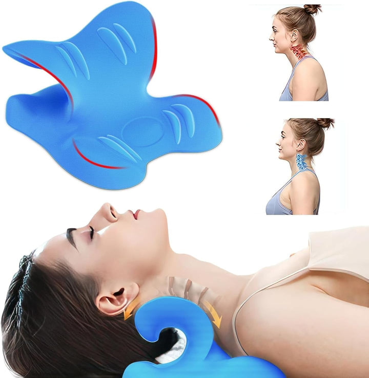Neck Stretcher 2.0, Cloudy Neck Lefaya Neck Stretcher Orthopaedic Test Winner Neck Stretcher pentru a ușura durerea gâtului Premium Neck Hump Neck Cloud corectează postura (albastru)