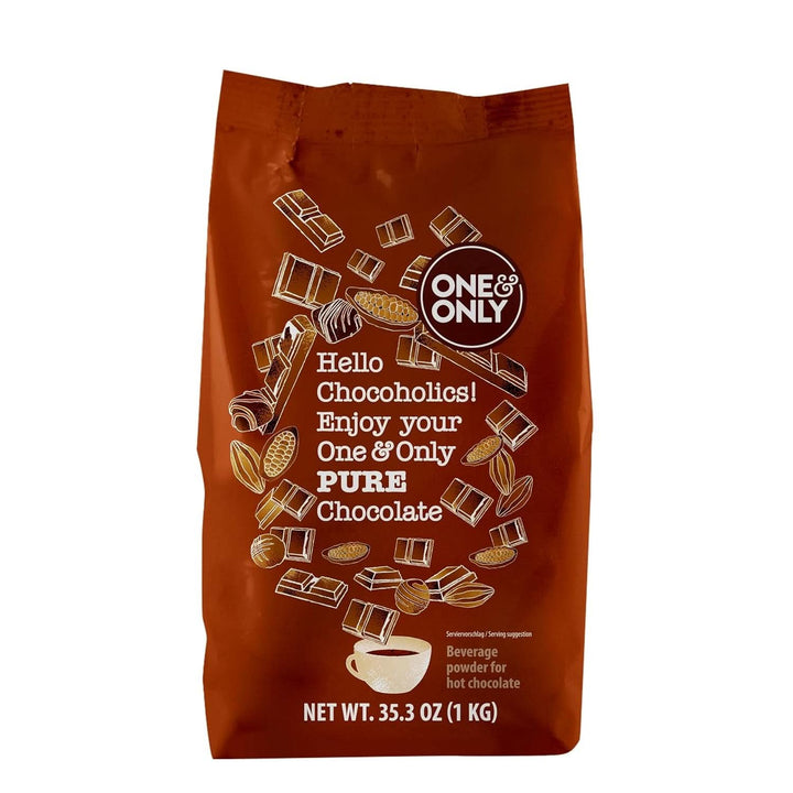 One&Only Chocolate Powder Pure 1 Kg - Pudră de ciocolată de înaltă calitate pentru o ciocolată de băut premium cu 32% cacao