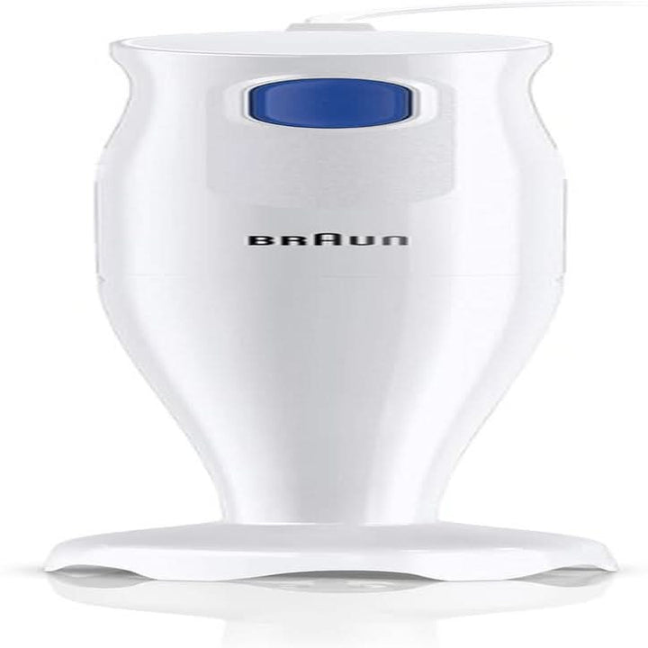 Braun Stabmixer MQ10.001M Multiquick 1 - Extra Leichter Pürierstab Mit Edelstahl-Mixfuß Und Easytwist System, Inkl. 600 Ml Mix- & Messbecher, 450 Watt, Weiß