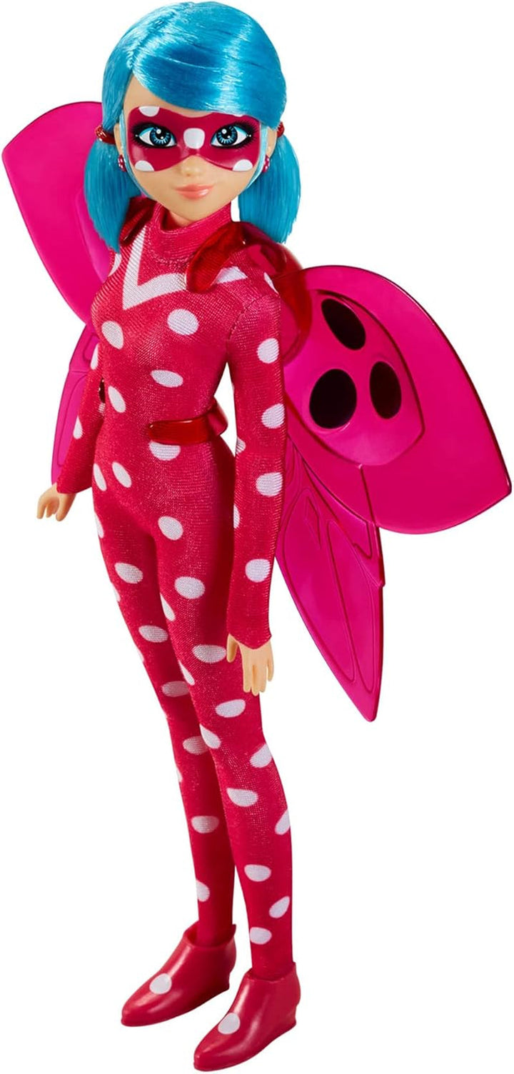 Bandai - Miraculous Ladybug - Doll Marinette Colour Change Surprise - Păpușă articulată Miraculous, 26 Cm + 3 surprize - Model aleatoriu - P50390