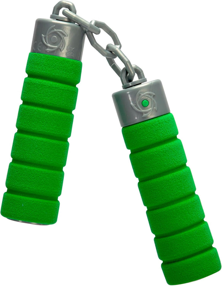Next Ninja Nunchaku, sunet, mâner învelit în material moale, 13cm, jucărie de rol, de la 3 ani, verde