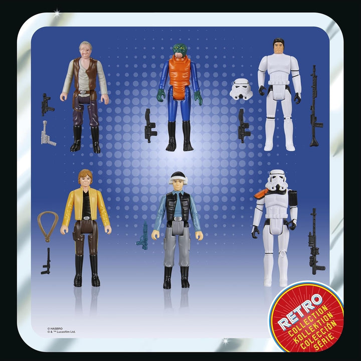 Star Wars Retro Collection Star Wars: O nouă speranță Multipack, 6 figurine de acțiune, 9,5 cm