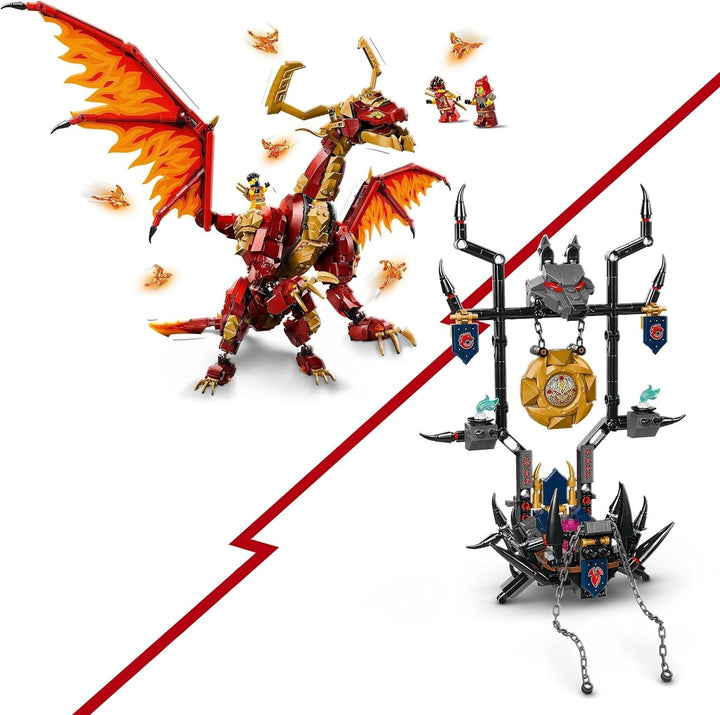 LEGO NINJAGO Dragonul de primăvară al mișcării, jucărie de aventură pentru copii, set de joacă Ninja cu 6 minifigurine, cadou de ziua de naștere pentru băieți și fete începând cu vârsta de 12 ani, set de joacă Fantasy 71822