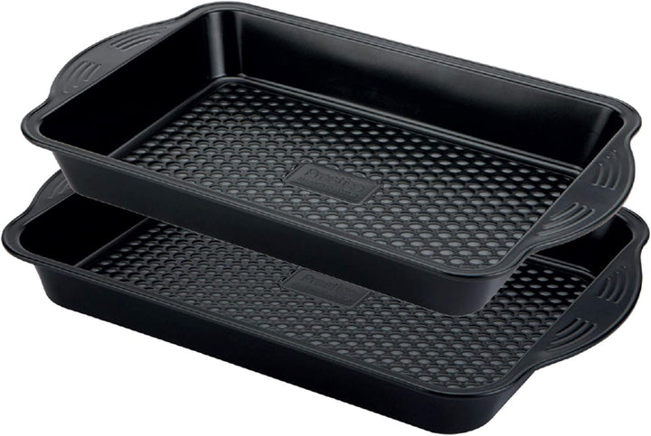 Prestige 48227 Aerolift Muffin Zinn, Carbon Steel, Schwarz