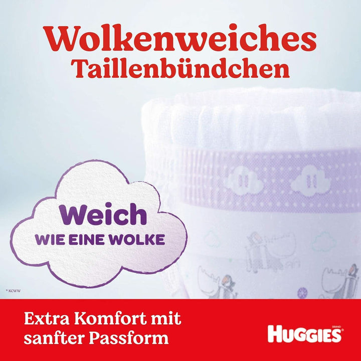 Huggies Ultra Comfort Pants, mărimea 5, 12 - 17 kg, Pentru copii activi, Cu indicator de umezeală și tehnologie cloud waistband, 128 scutece