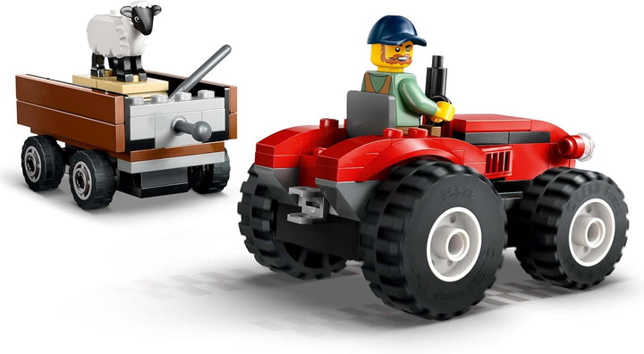 Tractor LEGO City cu remorcă - Jucărie de fermă cu tractor și figuri de animale - seturi de joacă Montessori pentru băieți și fete de la 4 ani - cadou cu 2 minifigurine 60461