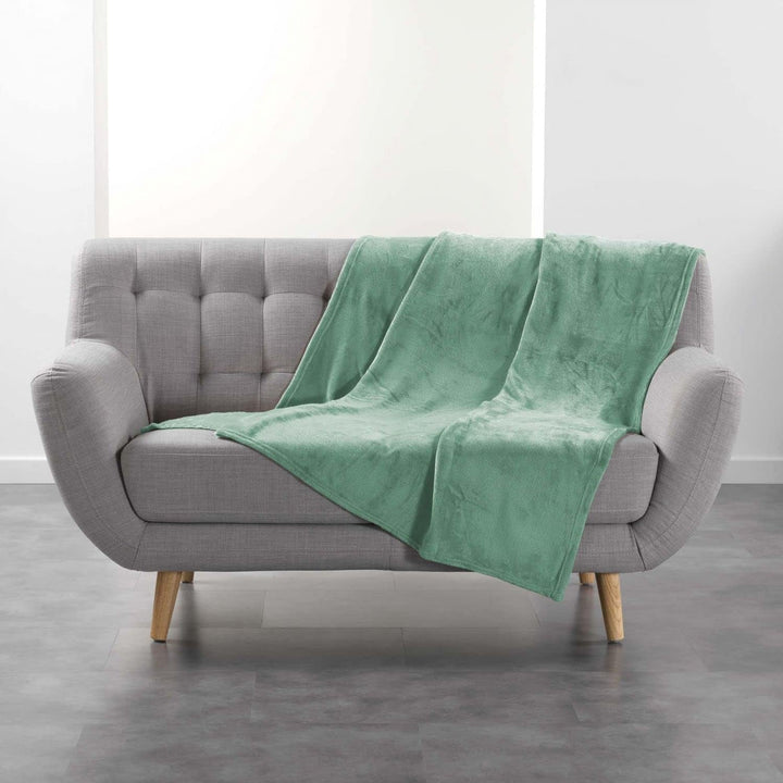 Douceur D'Intérieur, flanel pătură, 125 X 150 Cm, salvie, flanel