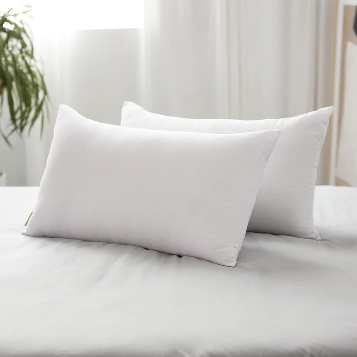 Novilla Pillow 65X65 Set de 2, 2800G (1400Gx2) Pernă reglabilă în înălțime Pernă pătrată de dormit Pernă albă de pat cu zip față de pernă lavabilă