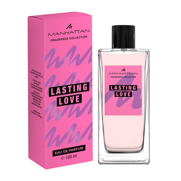 Manhattan Lasting Love Eau De Parfum, parfum floral de trandafir pentru femei cu coacăze negre, iasomie și mosc, 100 ml