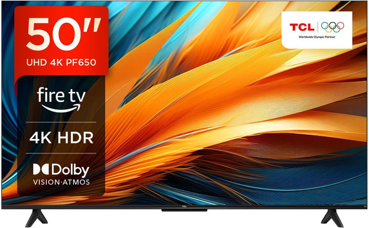 TCL 43T6C 43 Zoll QLED 4K HDR Fernseher, Smart Fire TV Mit Dolby Vision & Atmos, HDR10+, Sprachbefehl Funktion & Ask Alexa