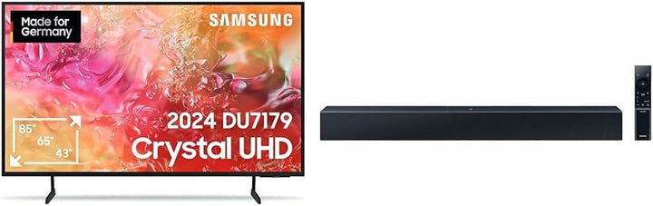 Samsung Crystal UHD 4K DU7179 Fernseher 43 Zoll, TV Mit Purcolor, 4K Upscaling, Crystal Prozessor 4K, Smart TV, GU43DU7179UXZG, Deutsches Modell [2024]